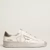 Stardan sneakers met zilverkleurige metalen ster en hielstuk