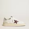 Stardan voor dames in nappa met glitterster en metallic leren hielstuk