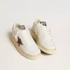 Stardan voor dames in nappa met glitterster en metallic leren hielstuk