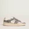 Stardan voor dames in wit leer en glitter