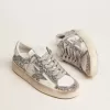Stardan voor dames in wit leer en glitter