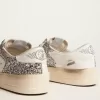 Stardan voor dames in wit leer en glitter