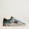 Stardan voor heren met bovenwerk van distressed mesh en petrolkleurige details