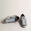 Stardan voor heren met bovenwerk van distressed mesh en petrolkleurige details