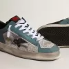 Stardan voor heren met bovenwerk van distressed mesh en petrolkleurige details