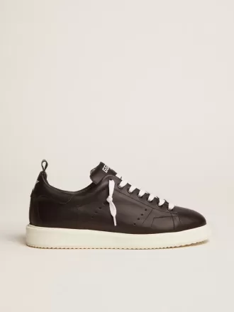 Starter sneakers in volledig zwart leer
