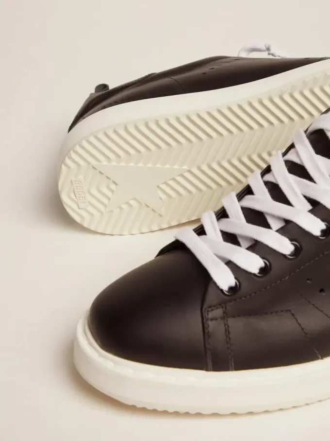 Starter sneakers in volledig zwart leer