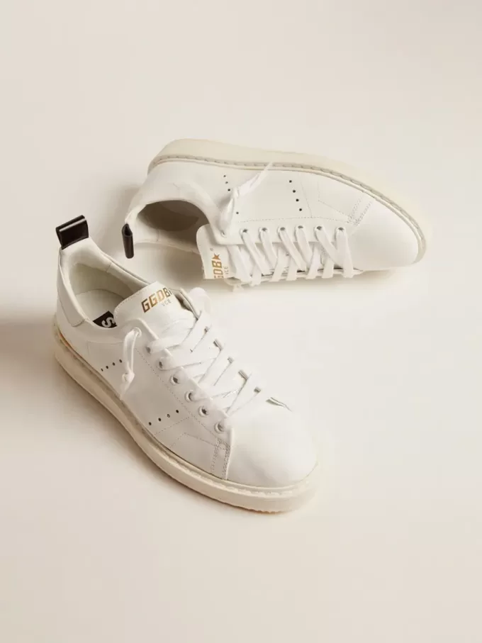 Starter sneakers van volledig wit leer