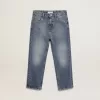 Stretchjeans voor jongens in blauw denim