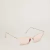 Sunframe cat-eye-model met roze montuur en glazen