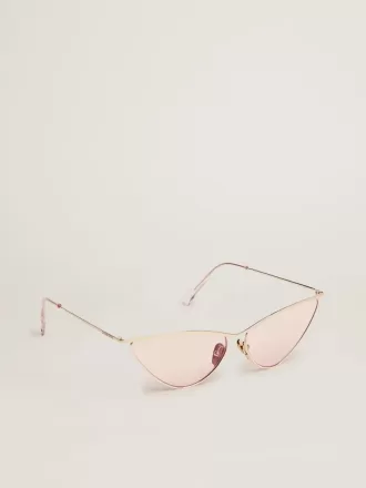 Sunframe cat-eye-model met roze montuur en glazen