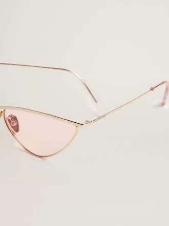 Sunframe cat-eye-model met roze montuur en glazen