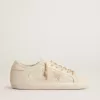 Super-Star in parelkleurig canvas met een ton-sur-ton mesh-effect ster