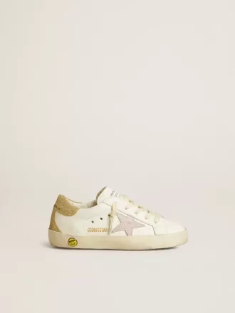 Super-Star Junior met lila leren ster en glitter hiellip