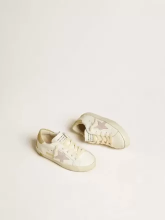 Super-Star Junior met lila leren ster en glitter hiellip