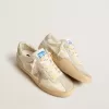 Super-Star LAB voor heren van nylon met duifgrijze ster en ijsgrijze suède inzetstukken