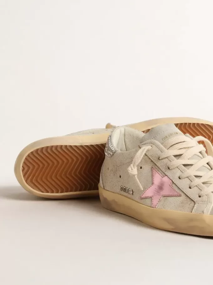Super-Star LTD in ecru met Swarovski-kristallen hiellip