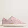 Super-Star LTD in glitter met suède ster en leren hielstuk