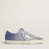 Super-Star LTD in multicolor glitter met zilverkleurige metallic leren ster