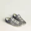 Super-Star LTD in multicolor glitter met zilverkleurige metallic leren ster