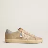 Super-Star LTD in wit gaas en roze nubuck met Swarovski-kristallen op de hiel