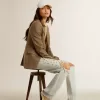 Super-Star LTD in wit gaas en roze nubuck met Swarovski-kristallen op de hiel