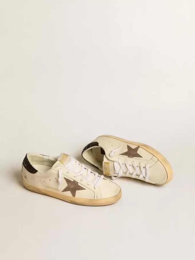 Super-Star LTD met gelamineerde leren ster en zwarte glitter hielband