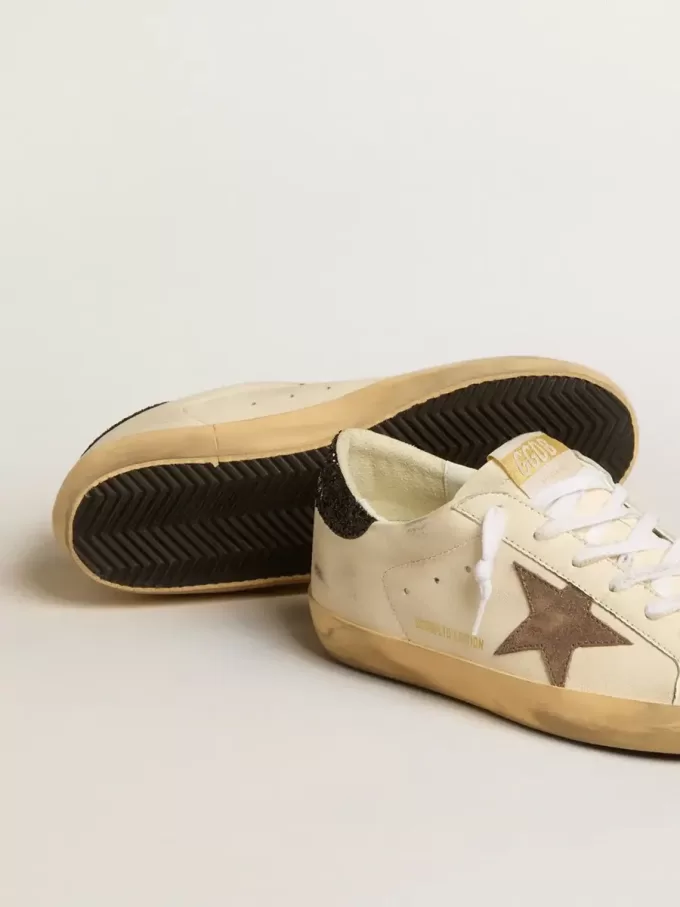 Super-Star LTD met gelamineerde leren ster en zwarte glitter hielband