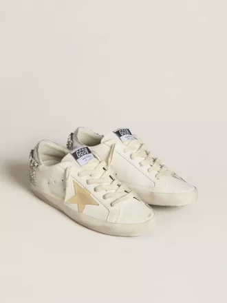 Super-Star LTD met suède ster en leren hielstuk met kristallen
