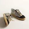 Super-Star LTD met Swarovski-kristallen en zwarte leren ster