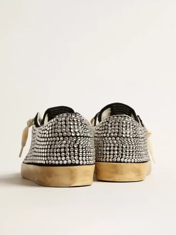Super-Star LTD met Swarovski-kristallen en zwarte leren ster