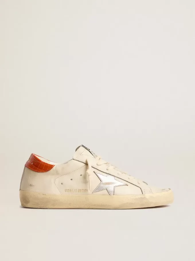 Super-Star LTD met zilveren leren ster en haklip met krokodillenprint