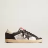 Super-Star LTD van metallic leer met zwarte leren ster en inzetstukken