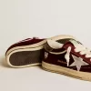 Super-Star LTD voor dames in fluweel met metallic leren ster en hielstuk