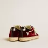 Super-Star LTD voor dames in fluweel met metallic leren ster en hielstuk