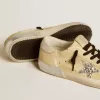Super-Star LTD voor dames in suède met glitterster en leren hielstuk
