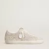 Super-Star LTD voor dames in suède met Swarovski-kristallen en ijsgrijze leren ster