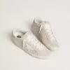 Super-Star LTD voor dames in suède met Swarovski-kristallen en ijsgrijze leren ster