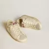 Super-Star LTD voor dames in wit leer met Swarovski-microkristallen inzetstukken