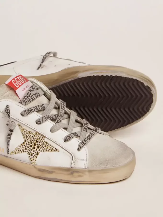 Super-Star LTD voor dames met blauwe hielband en Swarovski-kristallen ster