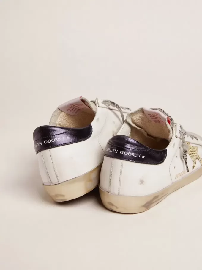Super-Star LTD voor dames met blauwe hielband en Swarovski-kristallen ster