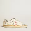 Super-Star LTD voor dames met geperforeerde ster en metallic leren hielstuk