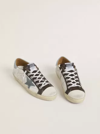 Super-Star LTD voor dames met lichtblauwe suède ster en lichtblauwe canvas hielband.