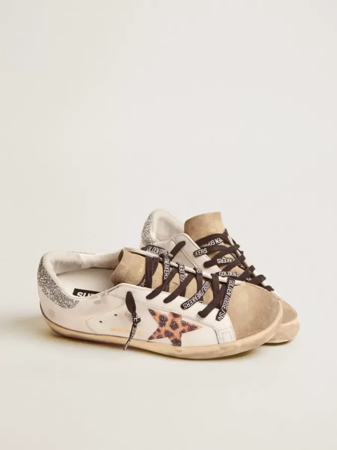 Super-Star LTD voor dames met luipaardprint en Swarovski-kristallen ster