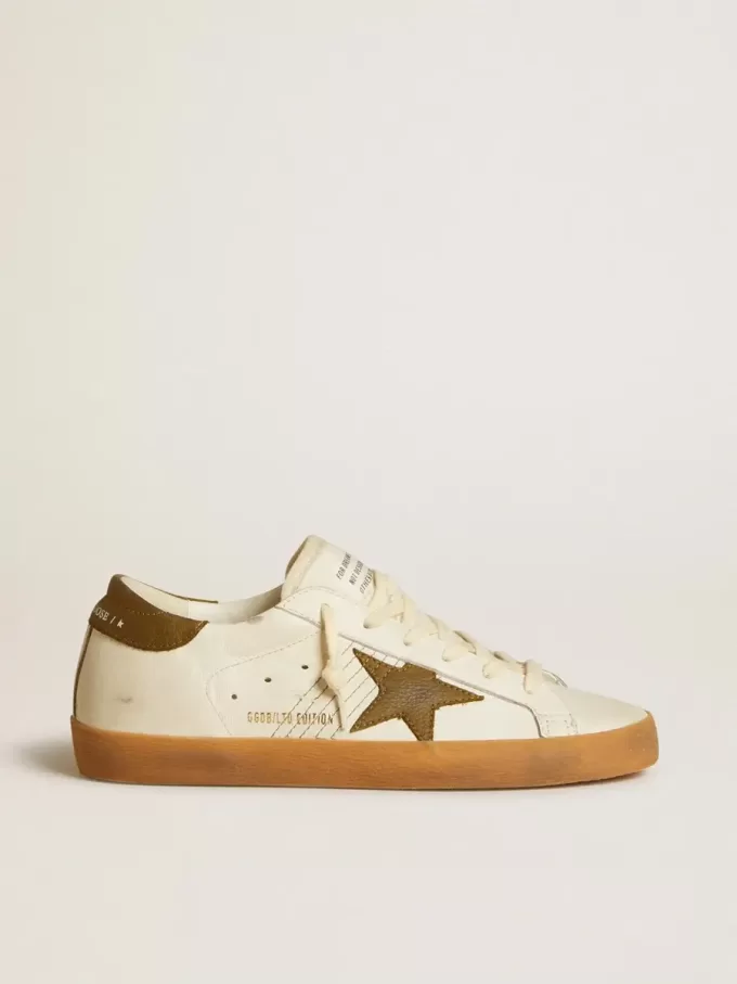 Super-Star LTD voor dames met militair groene nubuck ster en hiellip