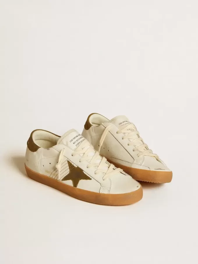 Super-Star LTD voor dames met militair groene nubuck ster en hiellip