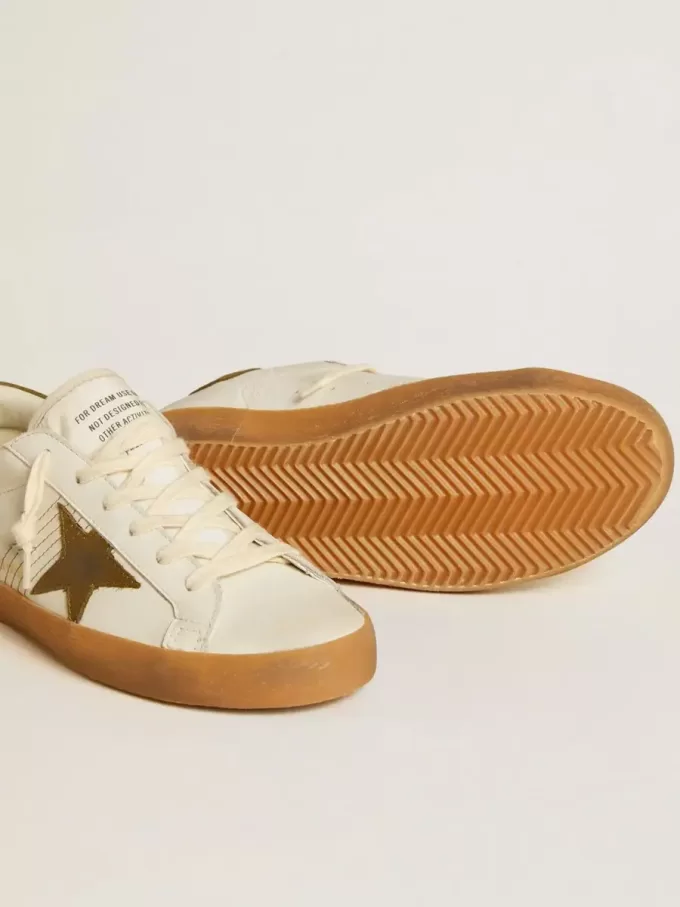 Super-Star LTD voor dames met militair groene nubuck ster en hiellip
