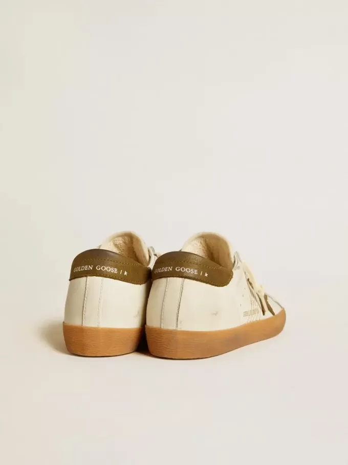 Super-Star LTD voor dames met militair groene nubuck ster en hiellip
