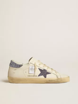Super-Star LTD voor dames met suède ster en hielbandje met Swarovski-kristallen