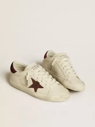Super-Star LTD voor dames met suède ster en hielbandje met Swarovski-kristallen